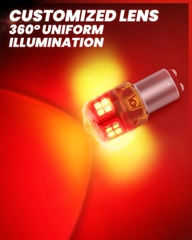 LASFIT 1157 red close-up of projector lens highlighting focused beam benefit