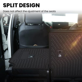 LASFIT protector demonstrating seat folding compatibility and unhindered seat movement