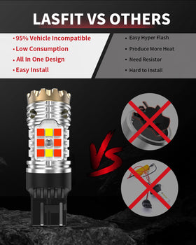LASFIT switchback amber turn signal active for clearer signaling