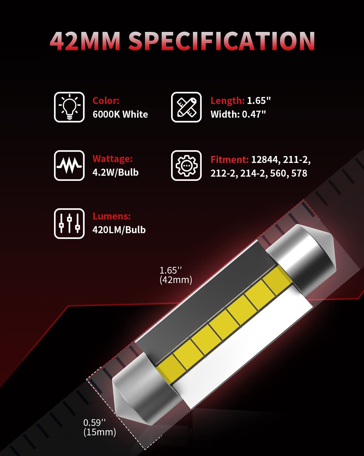 LASFIT aluminum heatsink detail for better heat dissipation and longer life
