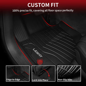 LASFIT underside anti-slip studs locking mats in place for secure fit