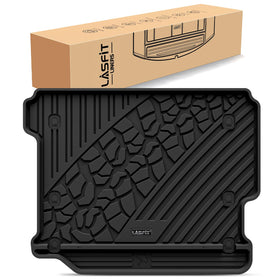 LASFIT cargo mat front packaging showing model compatibility and benefits