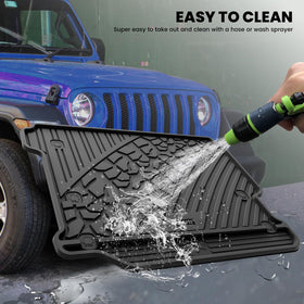 LASFIT cargo mat installed in Jeep Wrangler JL showing exact fit