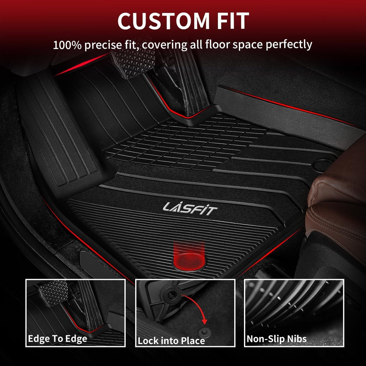 LASFIT cargo tray trunk liner containing spills and debris