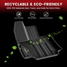 LASFIT mat being rinsed showing effortless cleaning and water resistance