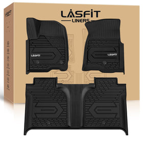 LASFIT front driver mat installed showing precise fit and protective coverage