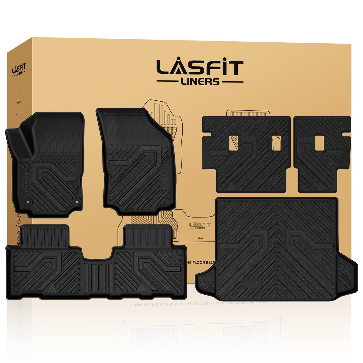LASFIT front passenger mat shows perfect fit and protects carpet