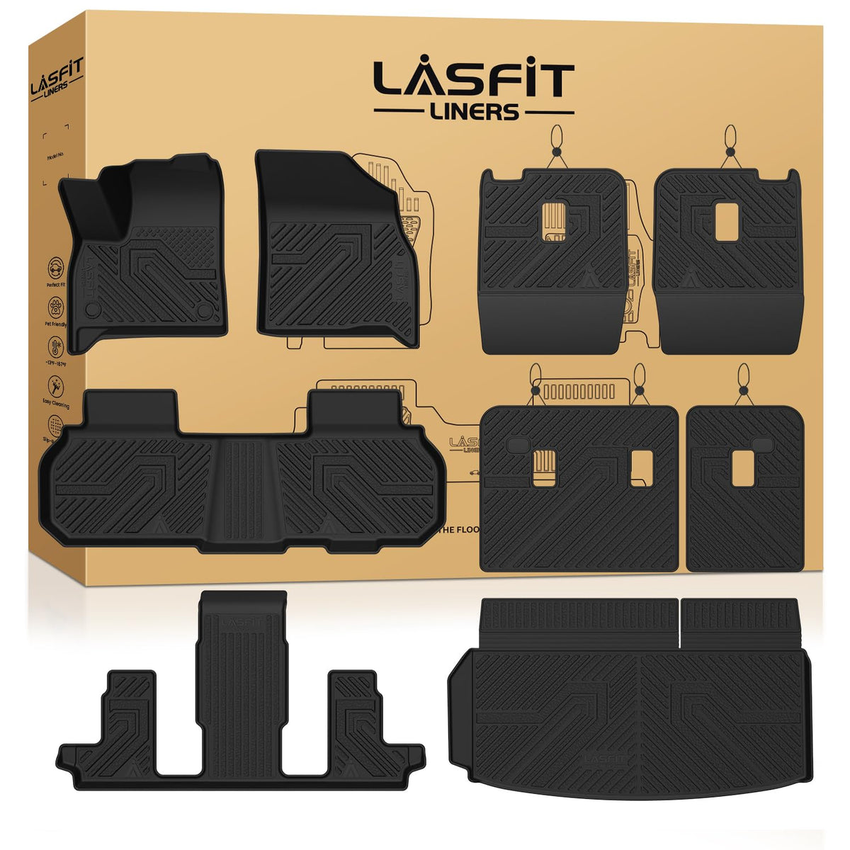 LASFIT front mats installed in Chevy Traverse showing full coverage and protection