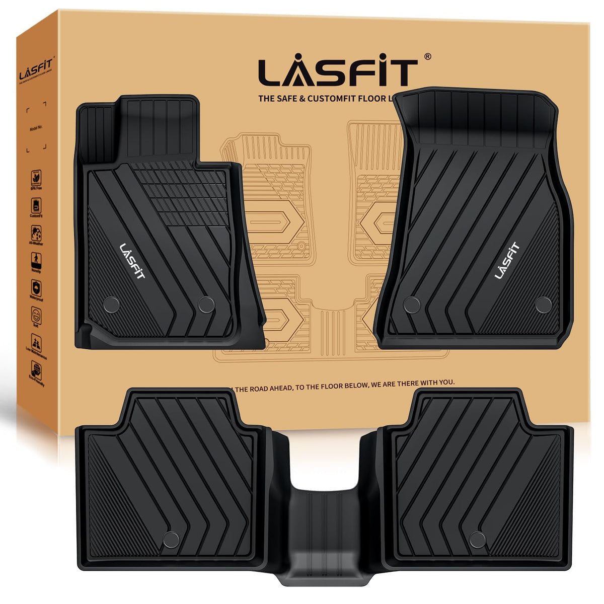 LASFIT front mats overview showing full cabin coverage and neat fit