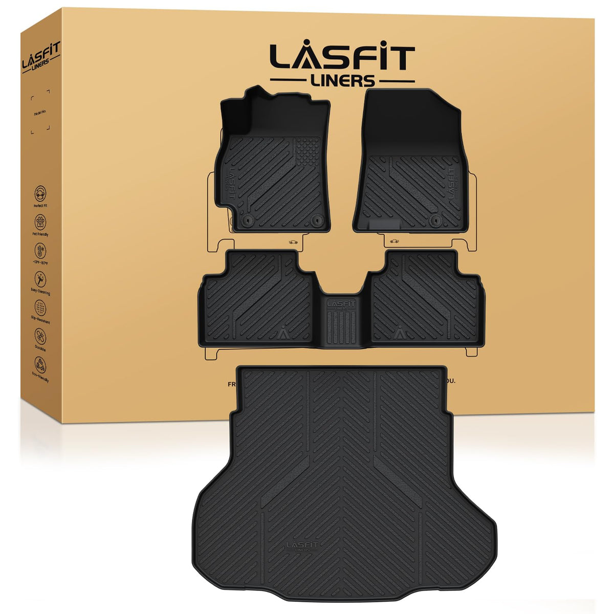 LASFIT front row mats showing precise fit and full coverage