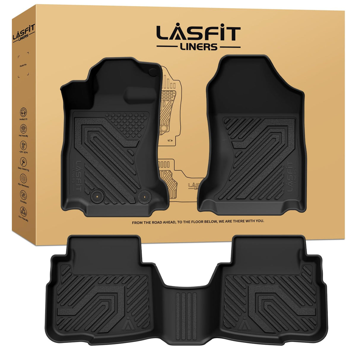LASFIT front row mats showing tailored fit and carpet protection