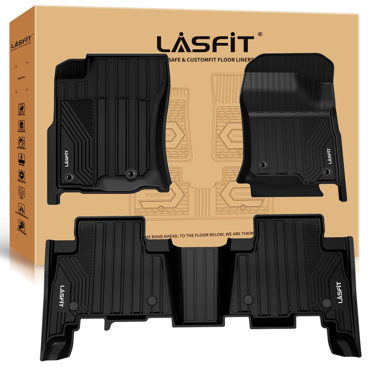LASFIT front row mat installed providing precise fit and protection