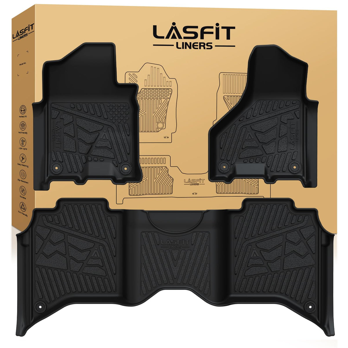 LASFIT front row overview showing full-coverage protection and clean look