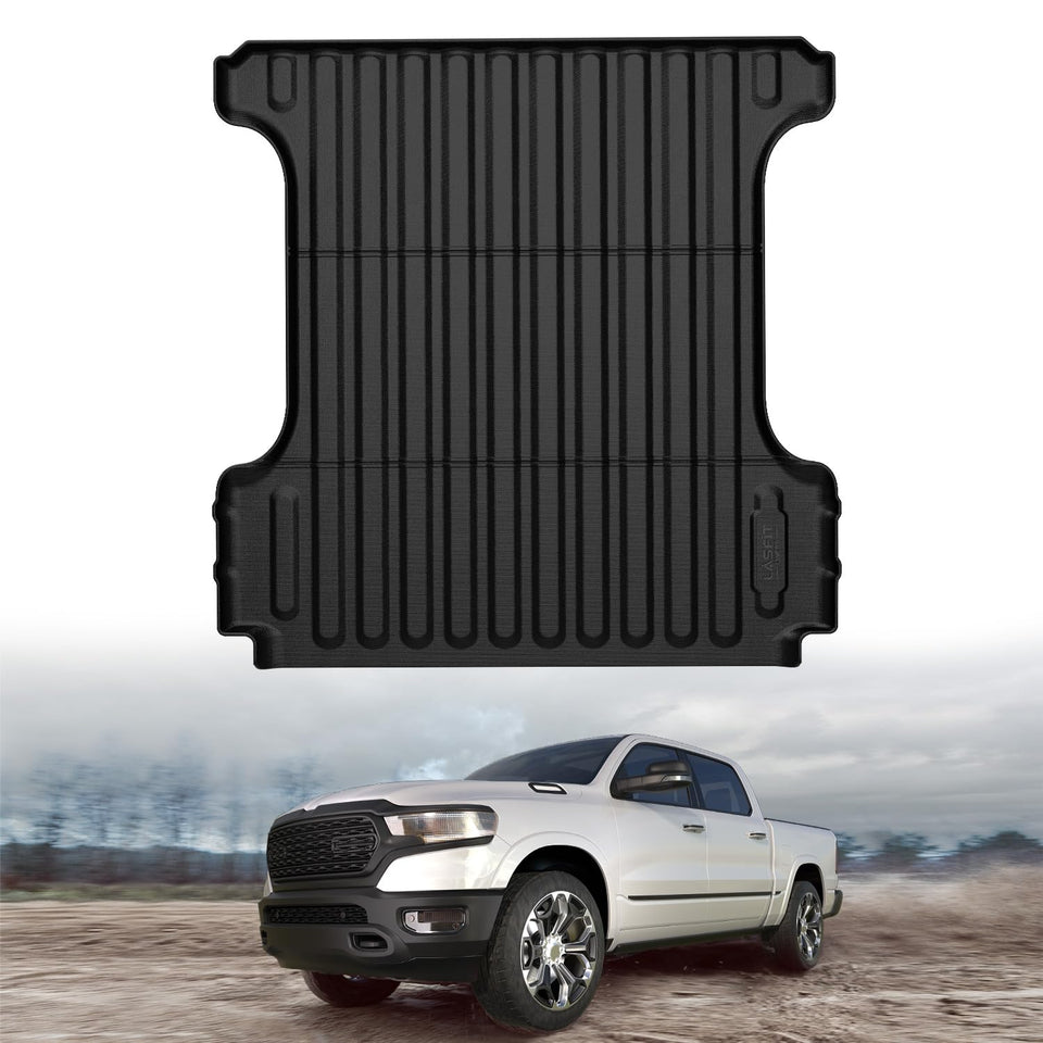 LASFIT front view of mat in packaging showing shape and fit benefits