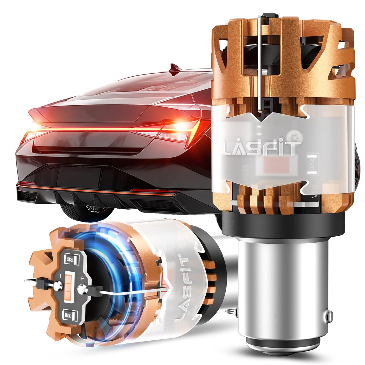 LASFIT front view packaging showing pack of 2 and clear fitment styling benefit visibility