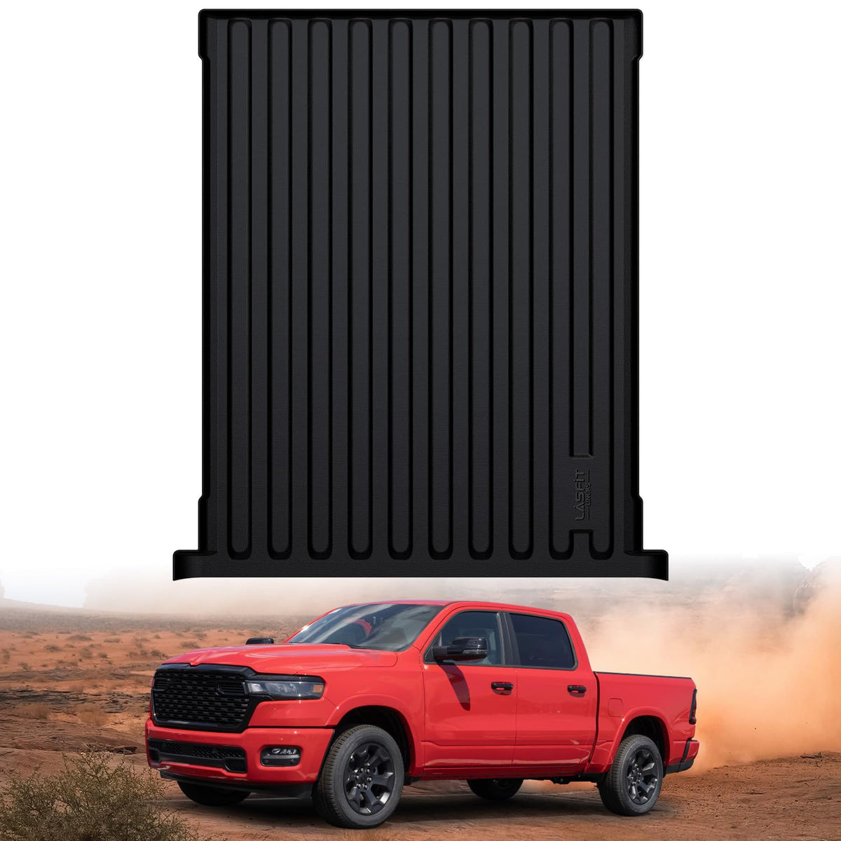 LASFIT front view of bed mat showing full coverage and protection