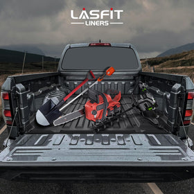 LASFIT used in camping setup protecting bed from gear and outdoor mess