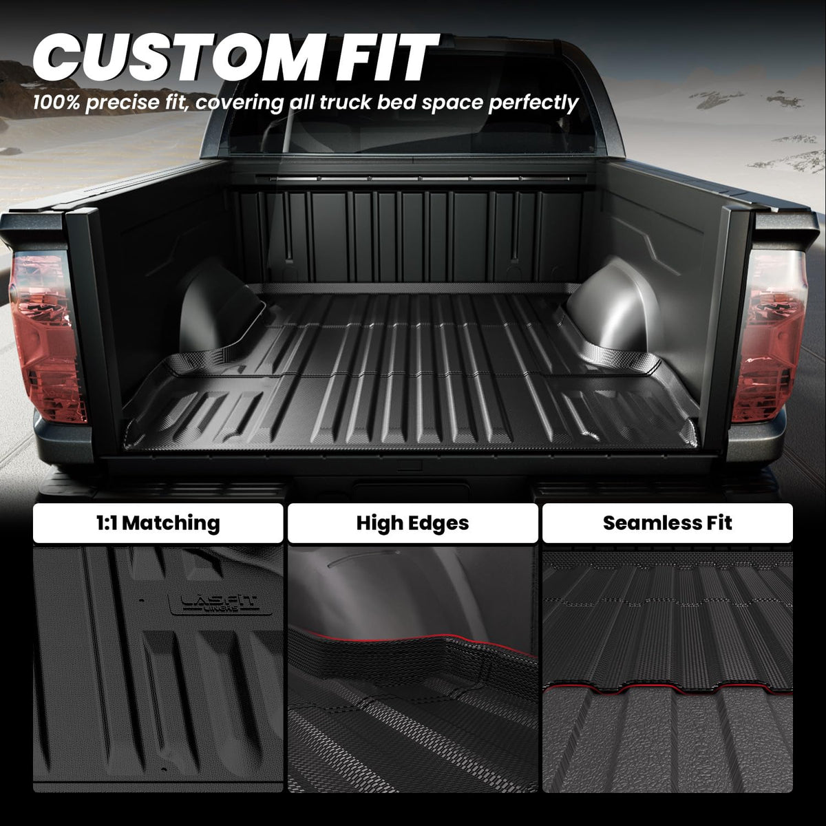 LASFIT mat installed offering full coverage and protection for Tundra bed