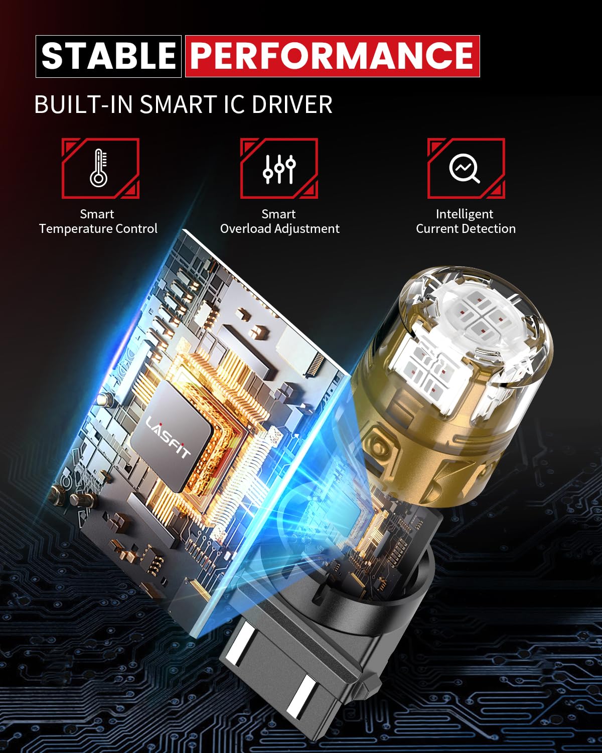 LASFIT profile showing base and plug design for quick, tool-free install
