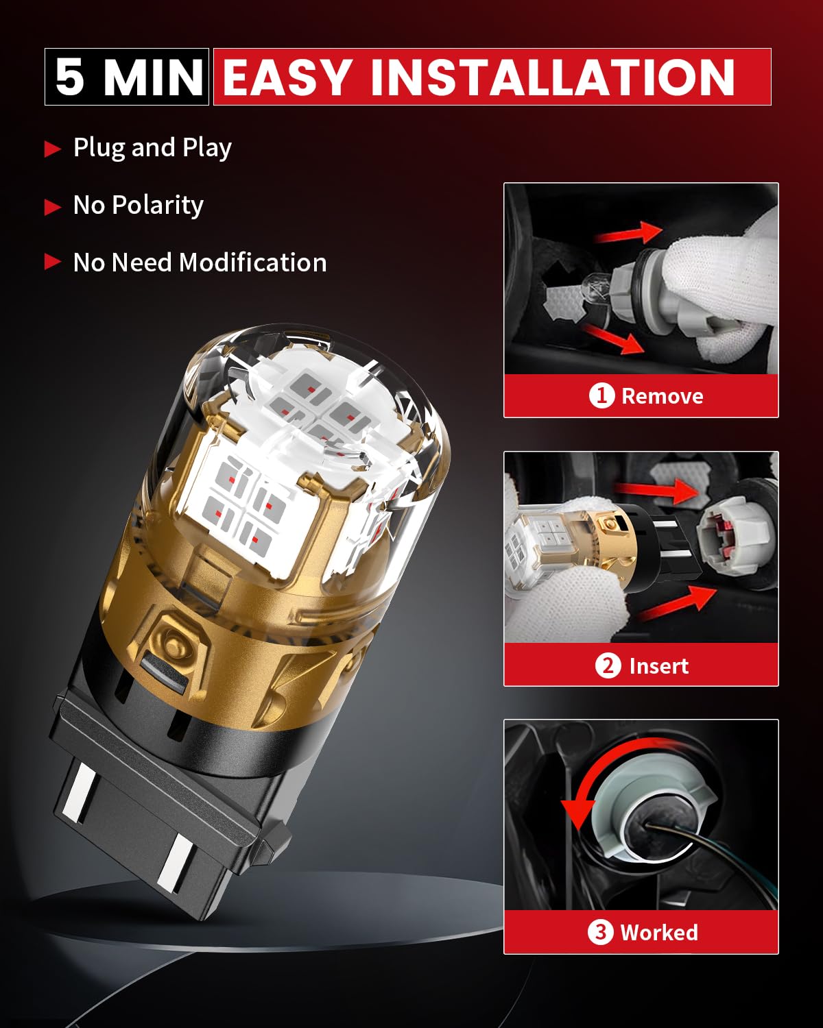 LASFIT beside a halogen bulb for size comparison and easier retrofit