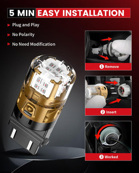 LASFIT beside a halogen bulb for size comparison and easier retrofit