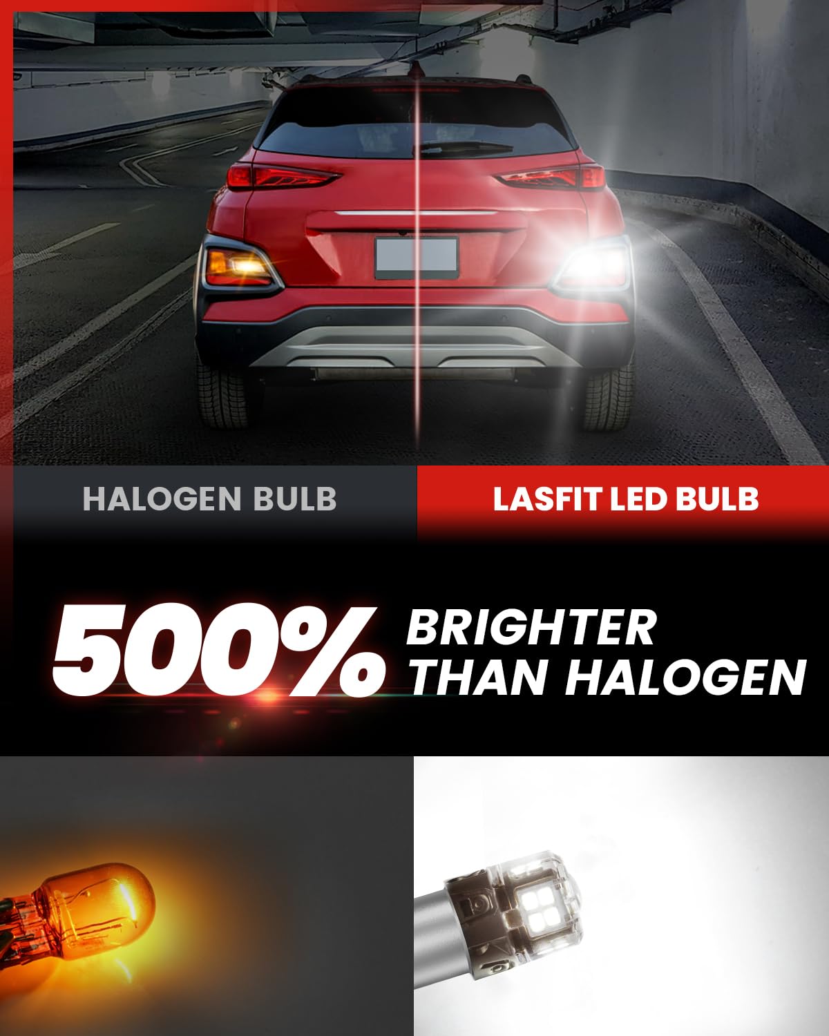 LASFIT macro of 20 3030 SMD chips highlighting brighter, even illumination benefit