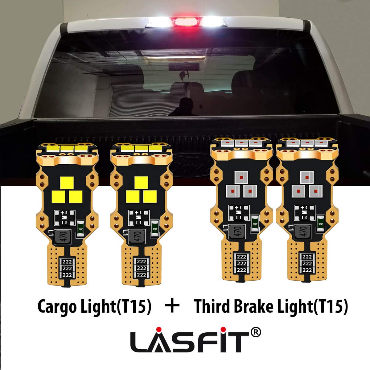 LASFIT LED close-up showing 3030 SMD chips and improved brightness