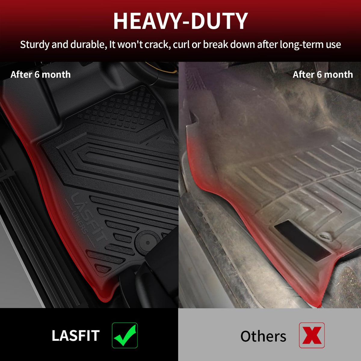 LASFIT lifestyle truck interior with liners for outdoor, all-weather use