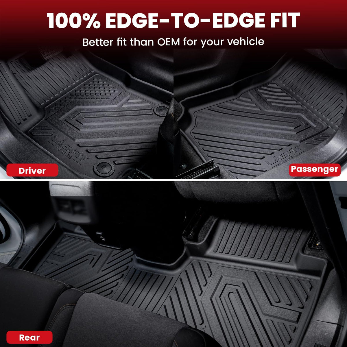 LASFIT third row floor mat and rear backrest protector preventing dirt transfer and wear