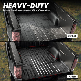 LASFIT raised edge detail trapping liquids and debris for cleaner bed