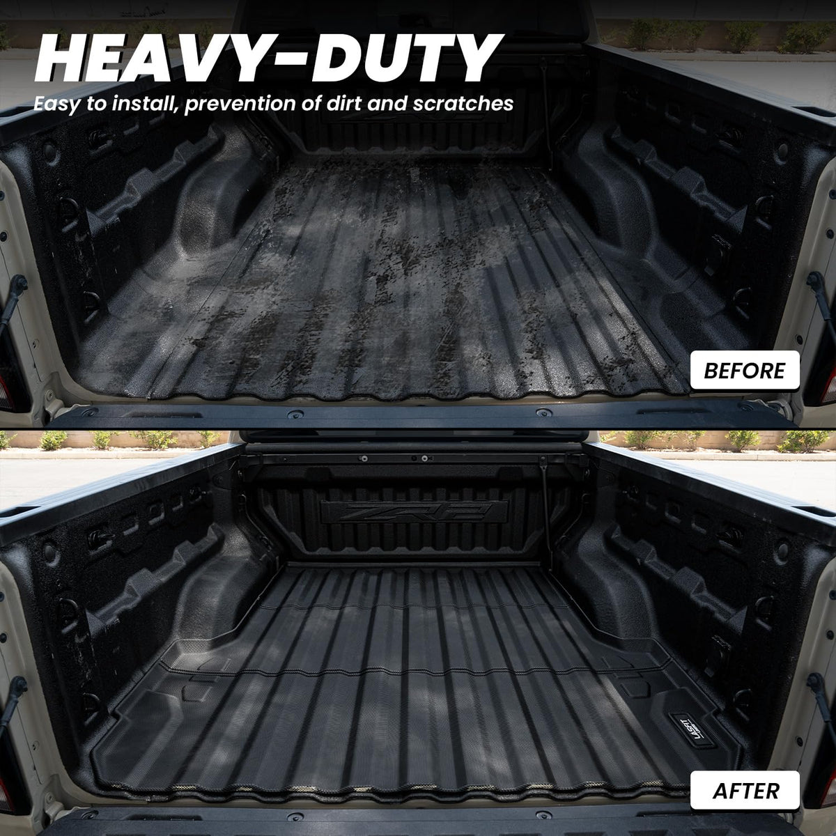 LASFIT raised edges detail containing spills and protecting bed sides