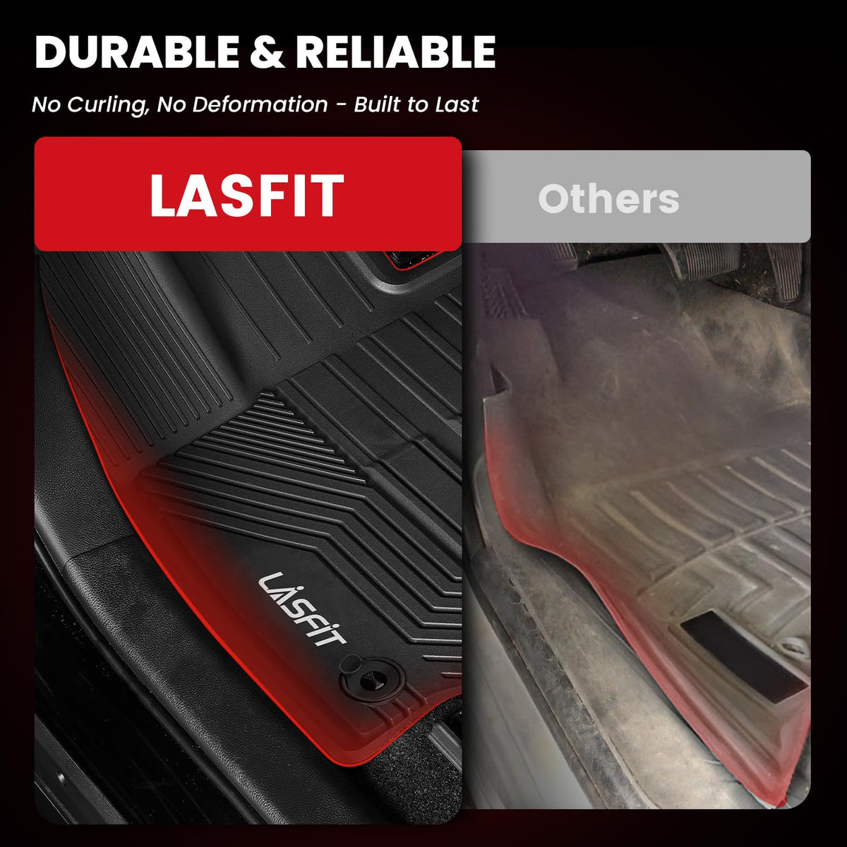 LASFIT close-up of textured channels and TPE surface for dirt capture