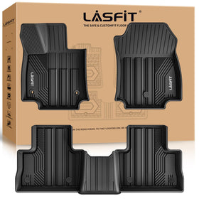 LASFIT front row mat flat-lay showing custom fit and carpet protection