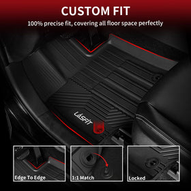 LASFIT rear row mats covering second row floor with full edge protection
