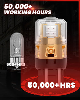LASFIT beside a halogen bulb for size and performance comparison