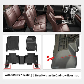 LASFIT second row mat full coverage protecting rear cabin floors