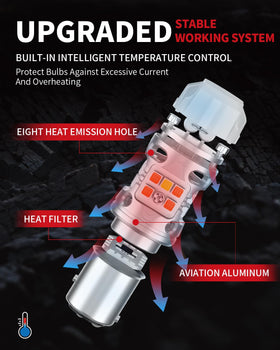 LASFIT bulb emitting crisp white DRL light in daylight, improving daytime vehicle visibility