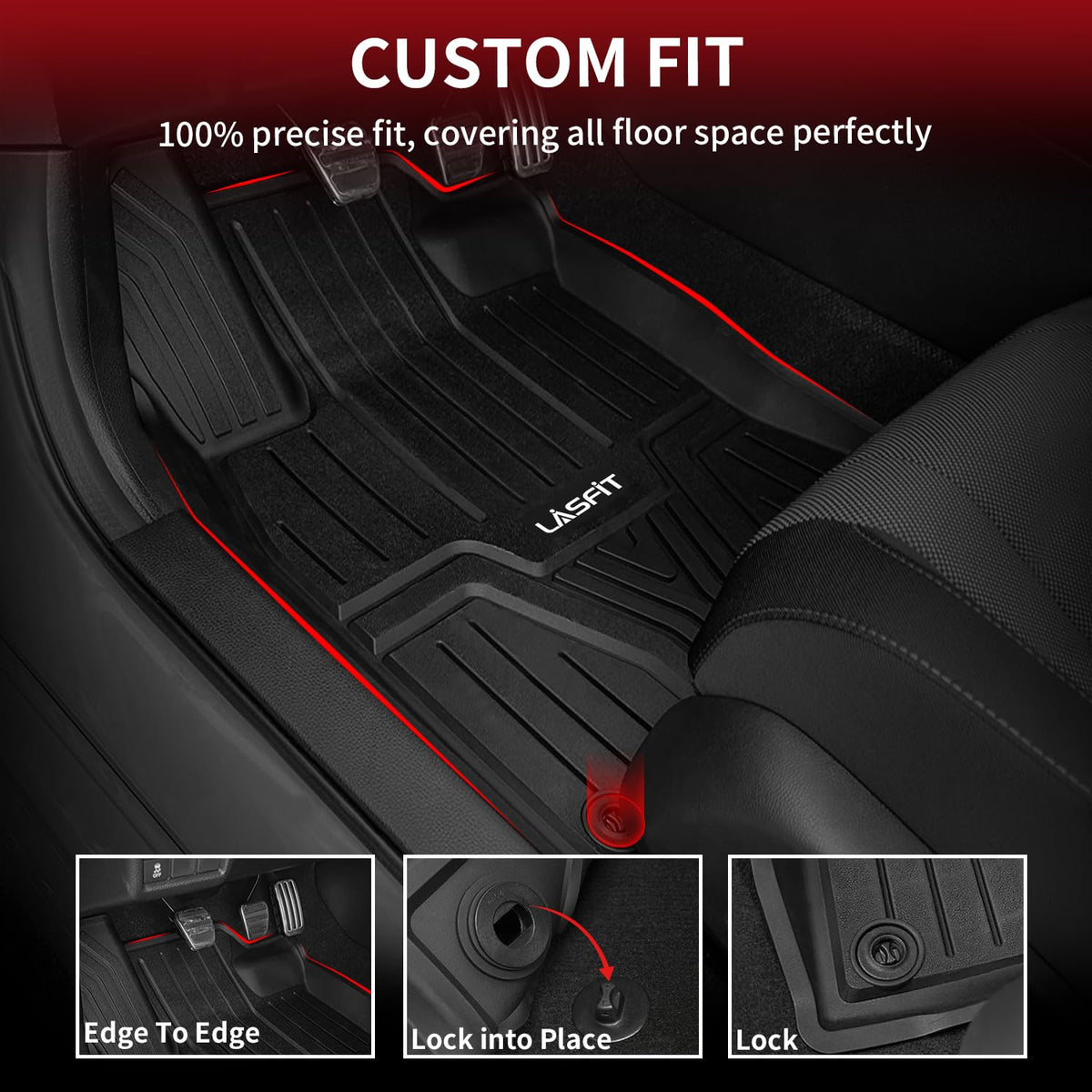 LASFIT TPE texture close-up highlighting durable, easy-clean finish