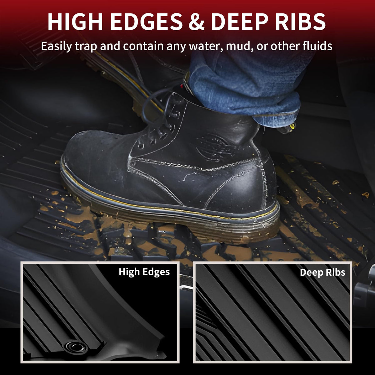 LASFIT TPE material texture detail showing durable easy-clean surface