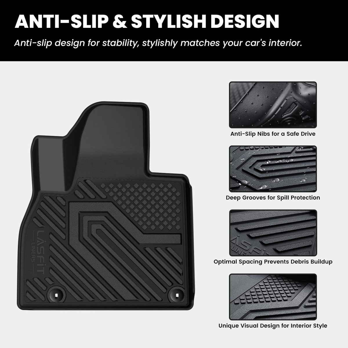 LASFIT trunk mat installed protecting cargo area from spills