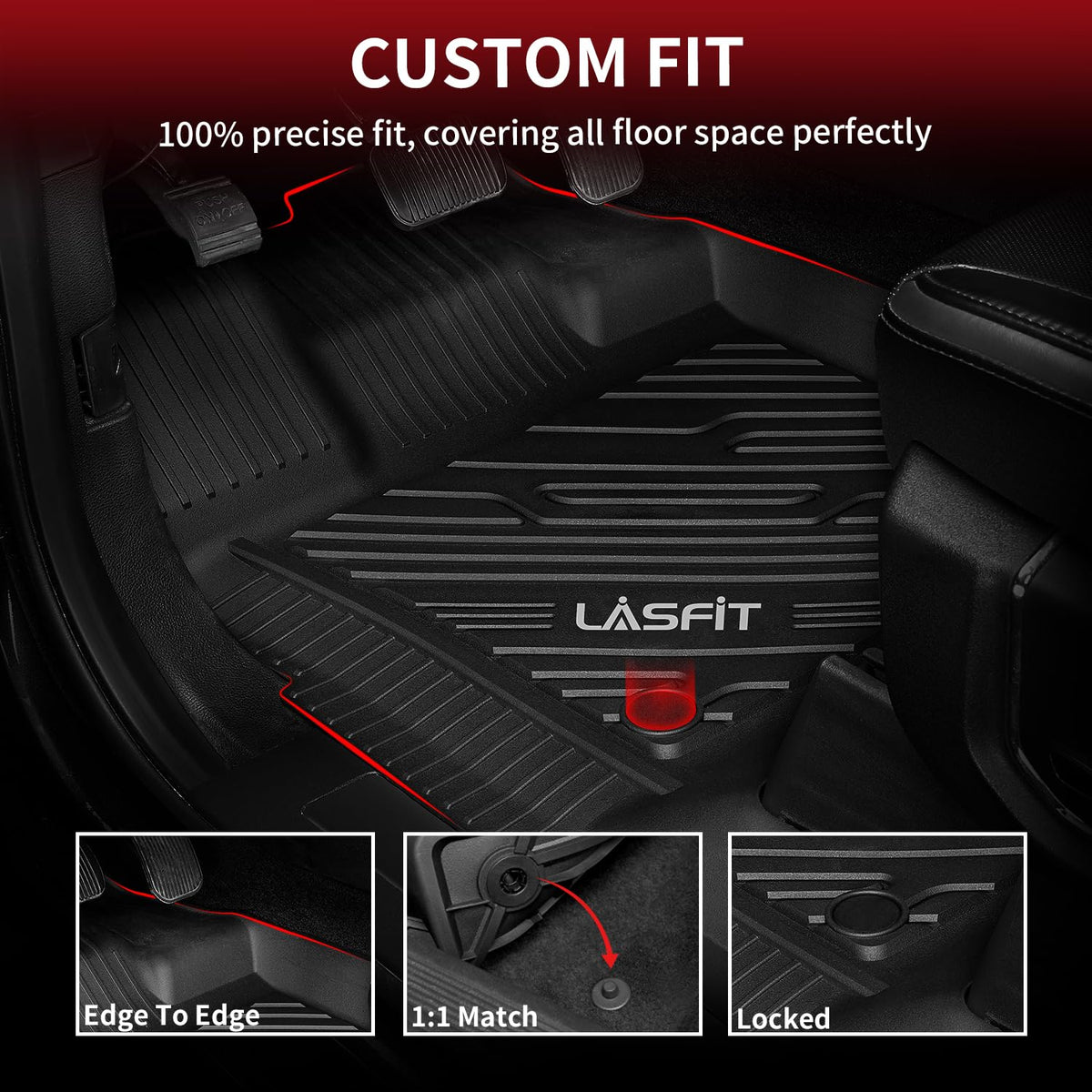 LASFIT underside skid-resistant pattern demonstrating secure positioning