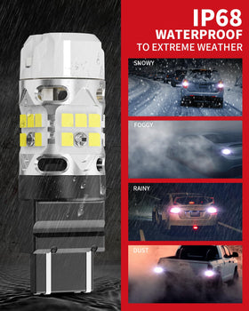 LASFIT installed on a pickup backing up at night showing crisp white light for better camera view