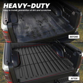 LASFIT mat shedding water and mud to protect truck bed from corrosion