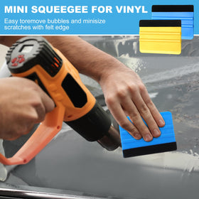 Lasnten multiple squeegees arranged on workbench for easy access