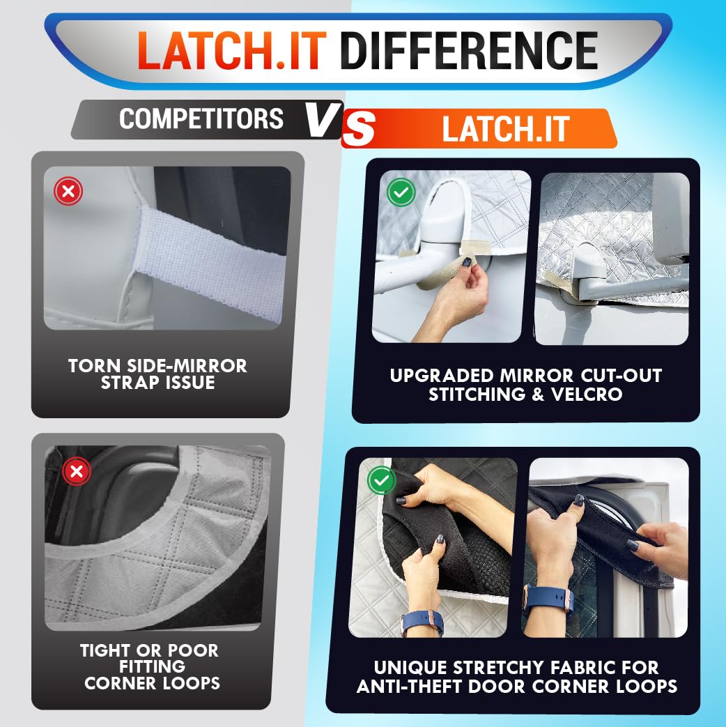 LATCH.IT anti-theft door loop closeup demonstrating secure interior anchoring