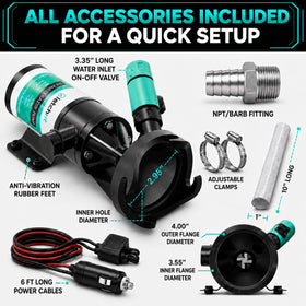 LATCH.IT V2.0 accessory kit with hoses clamps fittings and on/off quick-disconnect