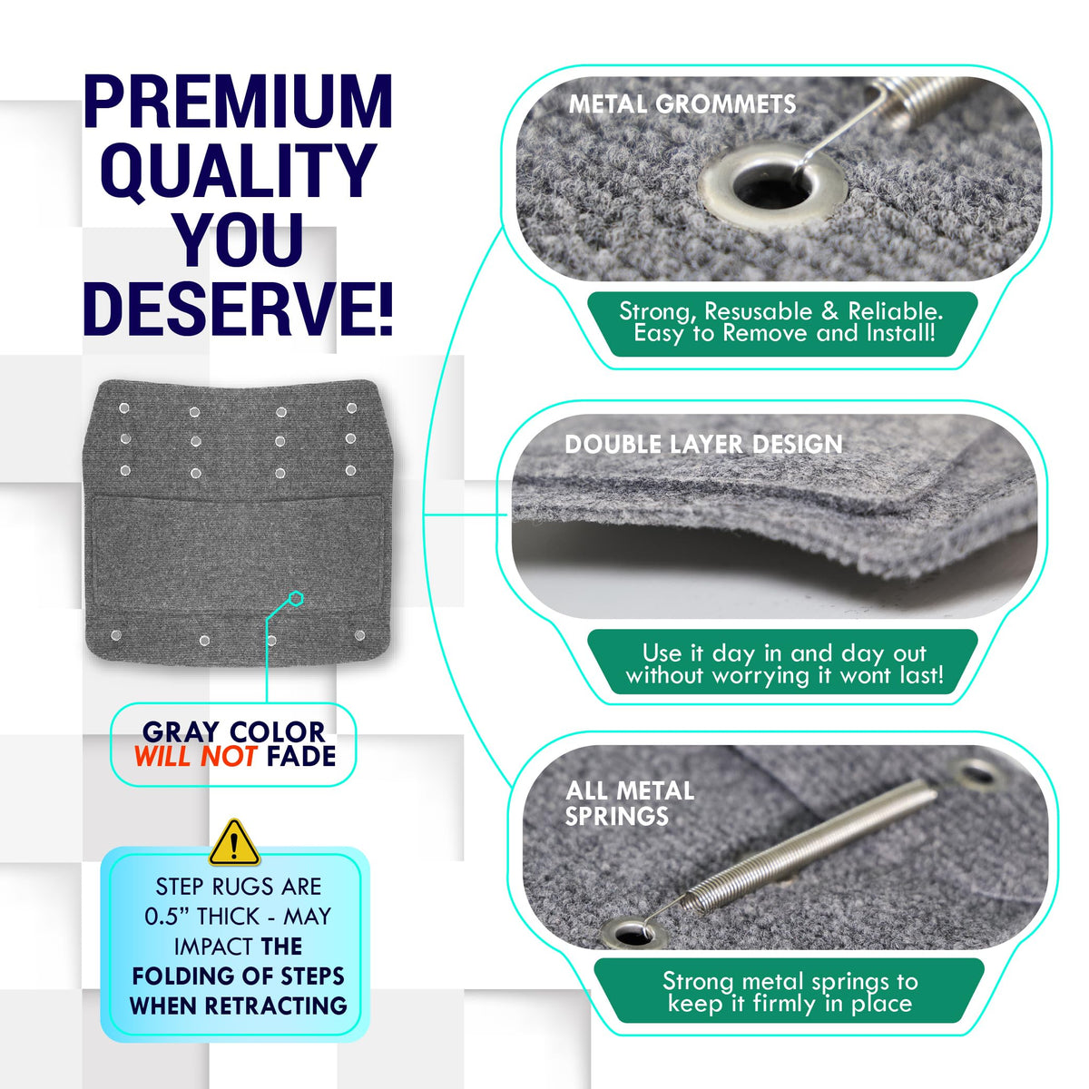 LATCH.IT pet paws on step cover showing comfort and traction for animals