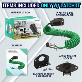 LATCH.IT in towing setup showing trailer connection and safer signaling