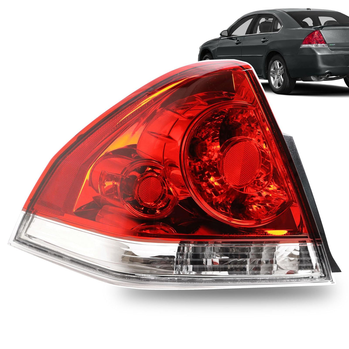 Lathsy left tail light front view showing replacement fit and style