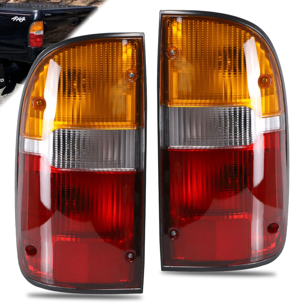 Lathsy front view of left and right tail lights showing clean finish and fit benefit